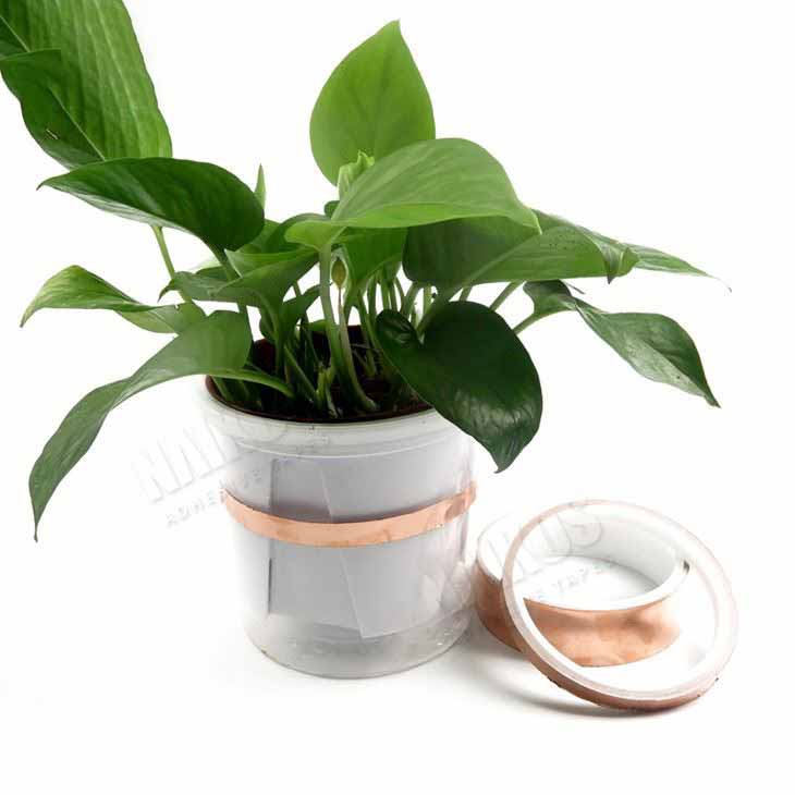 Self-adhesive Conductive Copper Foil Tape For Stained Glass Soldering EMI Shielding Slug Snail Barrier